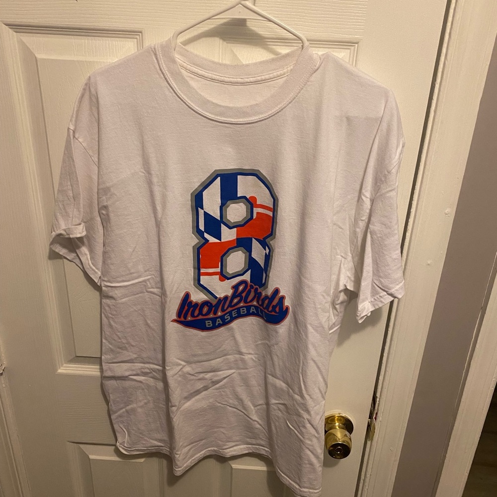 Aberdeen Ironbirds Cal Ripken Jr 8 tribute shirt size XL white Gildan